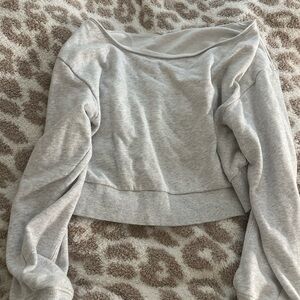 Garage Off-Shoulder Sweatshirt